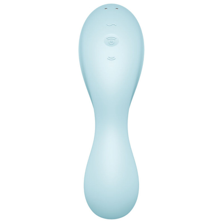 Satisfyer - Curvy Trinity 5 Air Pulse Stimulator & Vibrator App Blue