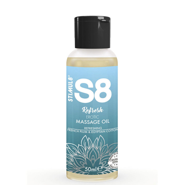 Stimul8 - s8 Refresh Huile de Massage Érotique au Coton 50 ml