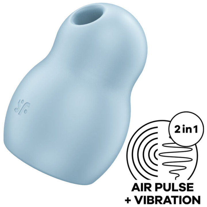 Satisfyer - Pro to go 1 Estimulador e Vibrador de Pulso de ar Duplo Azul