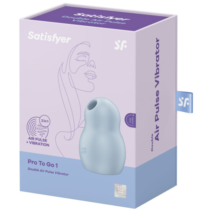 Satisfyer - Pro to go 1 Doppio Stimolatore e Vibratore Blu