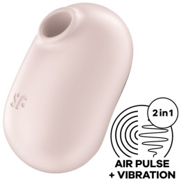 Satisfyer - Pro to go 2 Double Air Pulse Stimulator & Vibrator Beige