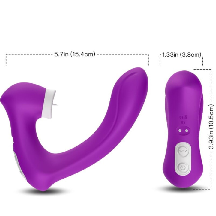 Armony - Secretkiss Leccato Clit Vibrante e Vibratore Curvo Viola