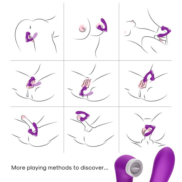 Armony - Secretkiss Leccato Clit Vibrante e Vibratore Curvo Viola
