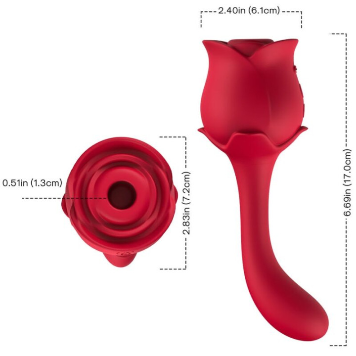 Armony - Roselover Clitoride Aspiratore e Stimolatore Rosso