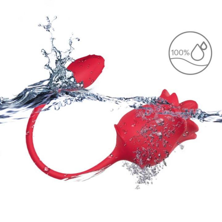 Armony - Rosa 2-in-1-Saugstimulator & Vibrator 10 Modi Mit Rotem Schwanz