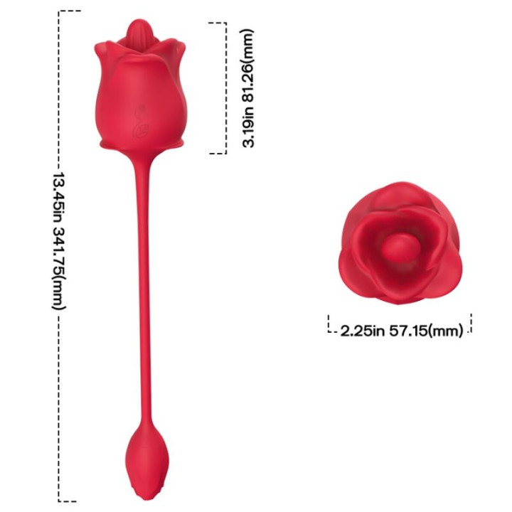Armony - Rosa 2-in-1-Saugstimulator & Vibrator 10 Modi Mit Rotem Schwanz