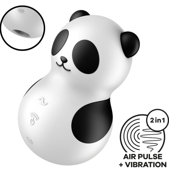 Satisfyer - Pocket Panda Stimolatore e Vibratore in Bianco e Nero