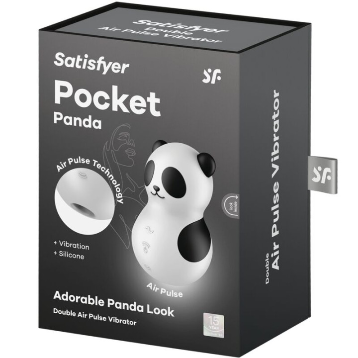 Satisfyer - Pocket Panda Stimolatore e Vibratore in Bianco e Nero
