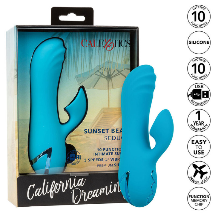 Calexotics - Sunset Beach Seducer Vibrator & Stimulator 10 Funktionen Blau