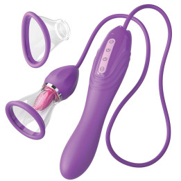 Fantasy For Her - Ultimate Pleasure Max Manguera de Succión Con Lengua Estimuladora Morado