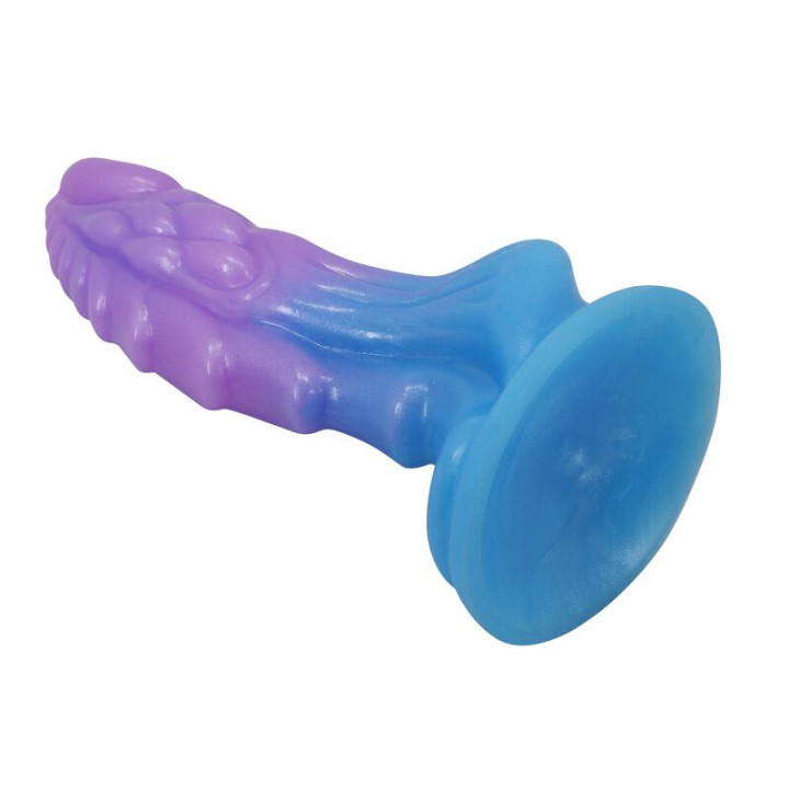 Power Monsters - Dildo Realistico Atlanteano Con Ventosa 19 cm ø 5 cm Blu e Viola