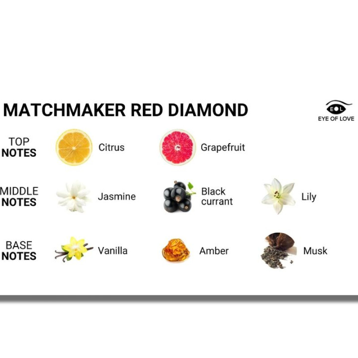 Olho de Amor - Matchmaker Red Diamond Feromone Perfume Atrair Ele 30 ml