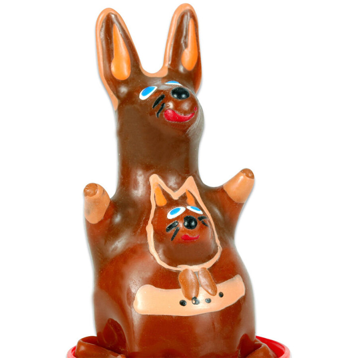 Condomerie - Handbemalte Neuheitskondome Känguru Modell 1