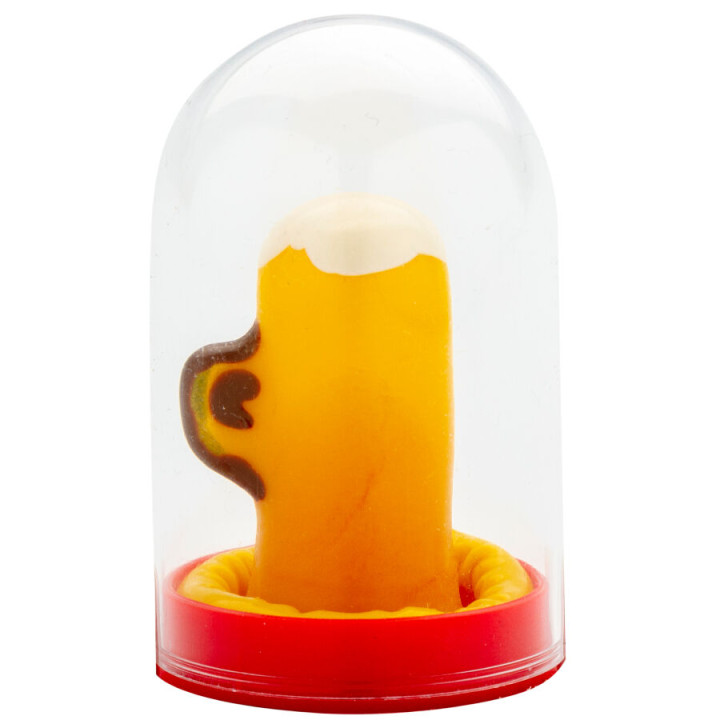 Condomerie - Handbemalte Neuheitskondome Ein Glas Bier