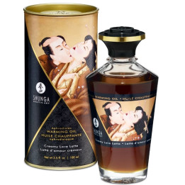 Shunga - Olejek do Masazu o Smaku Kawowym z Efektem Ciepla 100 ml