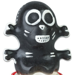 Condomerie - Handbemalte Neuheitskondome Totenkopf Schwarz Modell 1