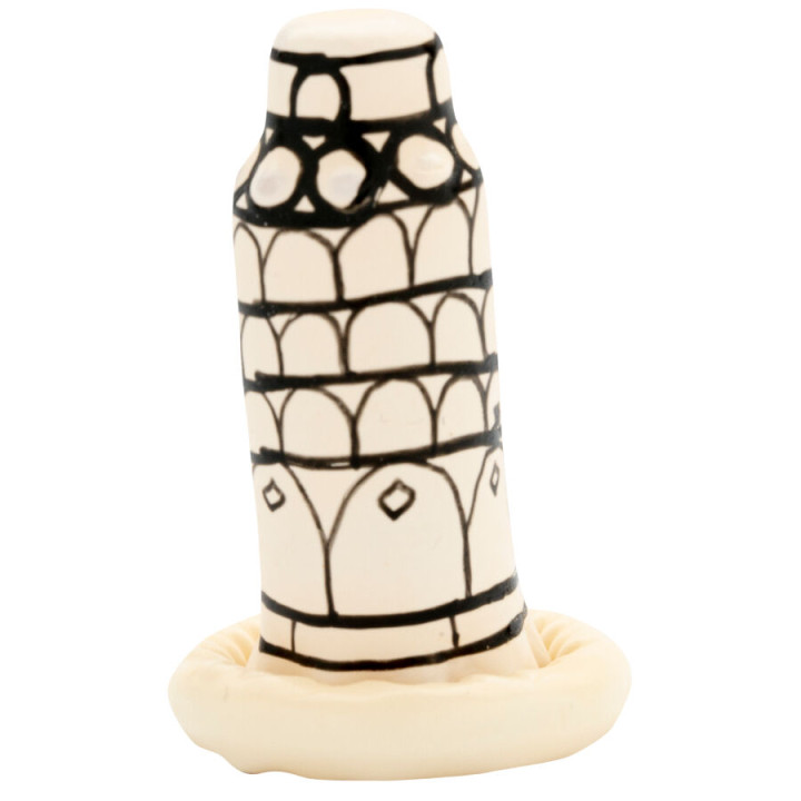 Condomerie - Handbemalte Neuheitskondome Pisa-Turm