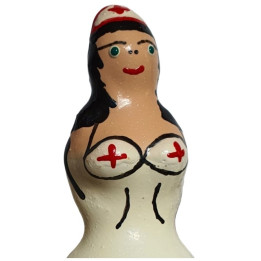 Condomerie - Préservatifs Fantaisie Peints à la Main Infirmière Noir