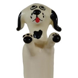 Condomerie - Handbemalte Neuheitskondome Glücklicher Weisser Hund xl