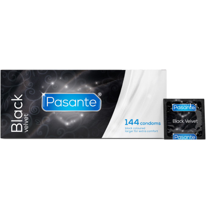 Pasante - Black Velvet Condoms Box 144 Units