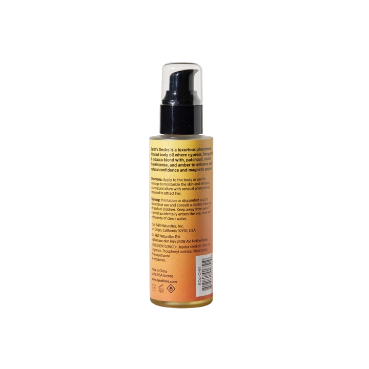 Eye of Love - Bloom Earths Desire Aceite Corporal Con Feromonas Para Atraer a Mujeres 120 ml