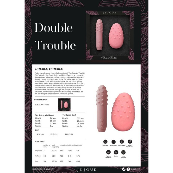 Je Joue - Double Trouble Set de Vibradores Recargables