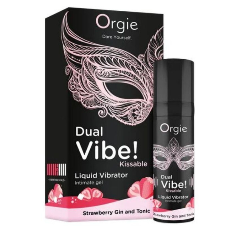 Orgie - Dual Vibe! Gin And Tonic Fresa Gel Íntimo Besable Efecto Vibrante 15 ml