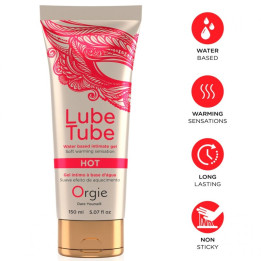 Orgie - Lube Tube Hot Gel Íntimo Base Agua Efecto Calor 150 ml