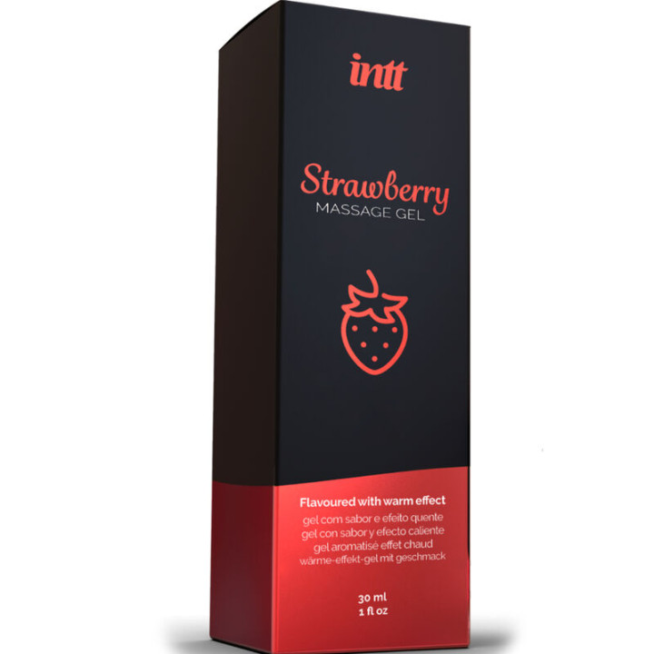 Intt Massage & Oral Sex - Gel de Massagem Hot Effect Sabor de Morango