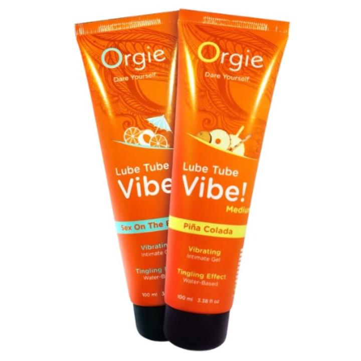 Orgie - Lube Tube Vibe! Piña Colada Gel Íntimo Besable Efecto Hormigueo Medio 100 ml