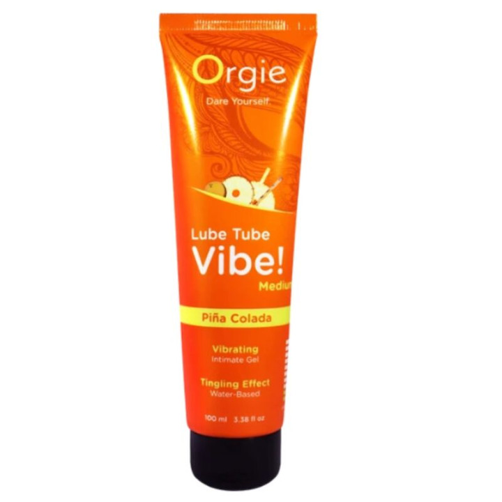 Orgie - Lube Tube Vibe! Piña Colada Gel Íntimo Besable Efecto Hormigueo Medio 100 ml