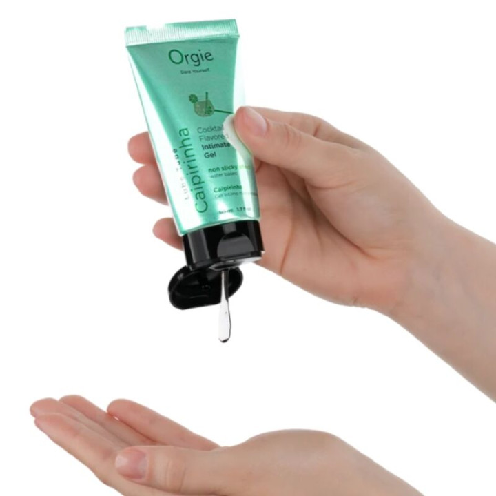 Orgie - Lube Tube Cocktail Caipirinha Gel Íntimo Besable Base Agua 50 ml