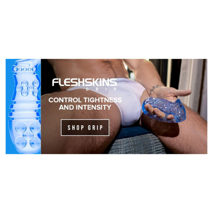 Fleshlight – Fleshskins Grip Blue Ice Masturbador Manual Azul