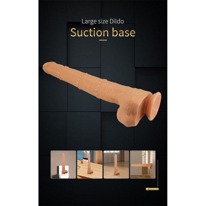 Pretty Love - Bram Dildo Realista Tacto Suave Con Piel Deslizante 40 cm Natural