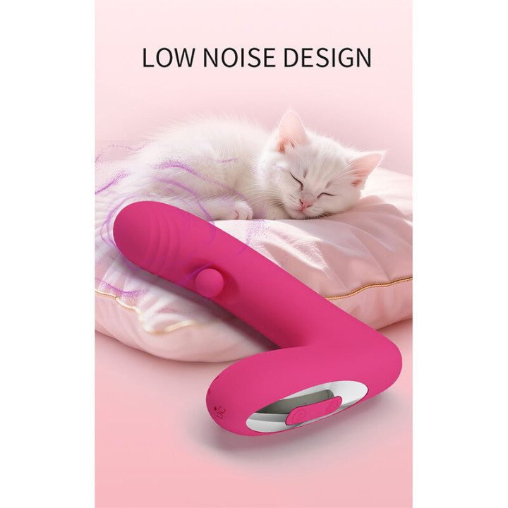 Pretty Love - Duden Vibrador de Silicona Recargable 12 Modos de Vibración y 3 Modos de Balanceo Rosa