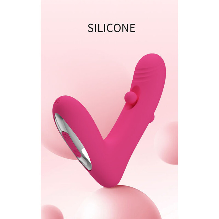 Pretty Love - Duden Vibrador de Silicona Recargable 12 Modos de Vibración y 3 Modos de Balanceo Rosa
