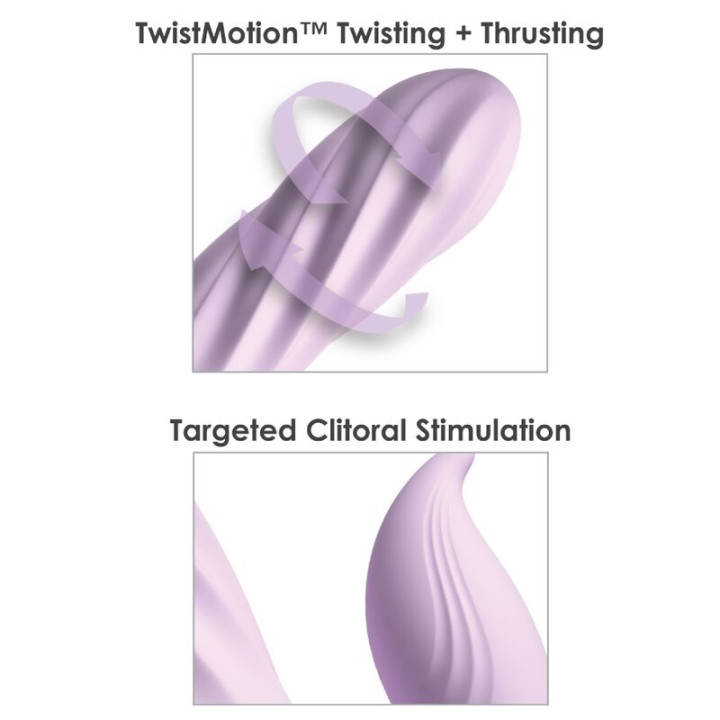 Fantasy For Her - Fantasy Twist Vibrador Twistmotion Con Rotación y Empuje Morado