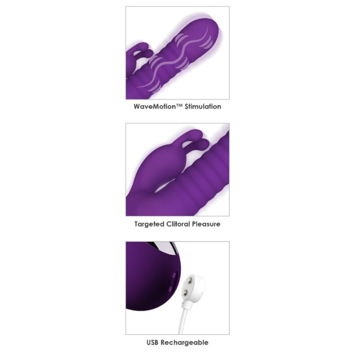 Fantasy For Her - Fantasy Wave Vibrador Wavemotion Recargable Morado