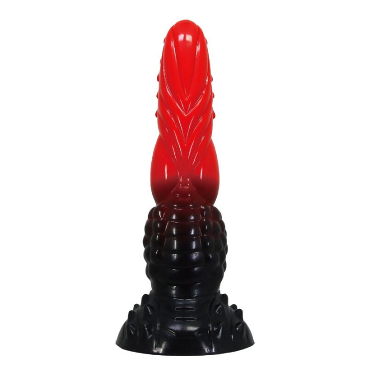 Power Monsters - Fire Dragon Fantasy Dildo With Suction Cup 24.5 cm ø 5.8 cm Red & Black