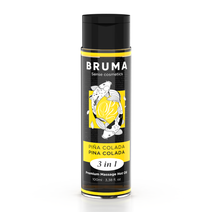 Bruma - Aceite de Masaje Premium Efecto Calor Sabor Piña Colada 3 en 1 - 100 ml
