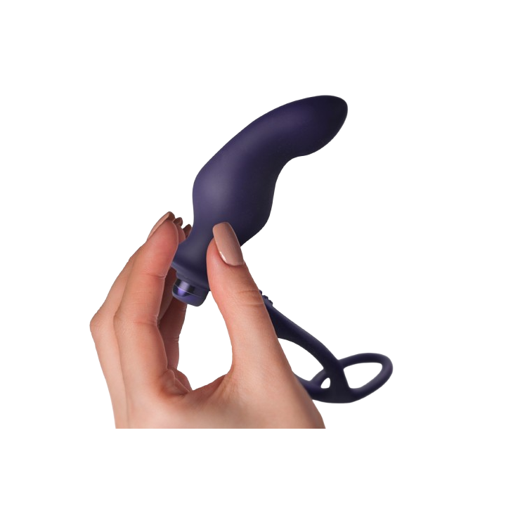 Rocks-Off - Nova Zenturian Plug Prostático Vibrador Con Anillos 16 Modos Azul Oscuro