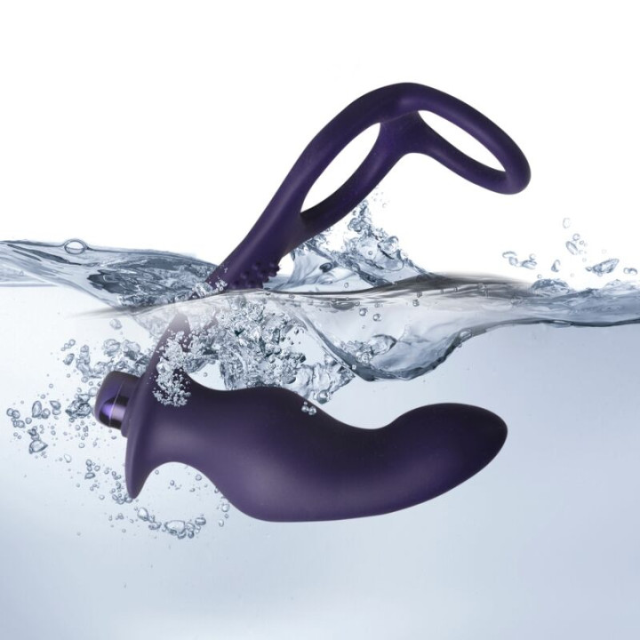 Rocks-Off - Nova Zenturian Plug Prostático Vibrador Con Anillos 16 Modos Azul Oscuro