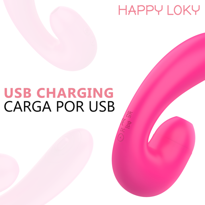 Happy Loky - Pascal Estimulador Doble Succión y Pulsación Punto g Rosa