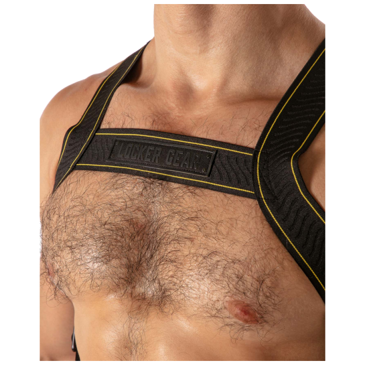Locker Gear - Piston Harness Arnés Corporal Masculino Ajustable s/m Amarillo