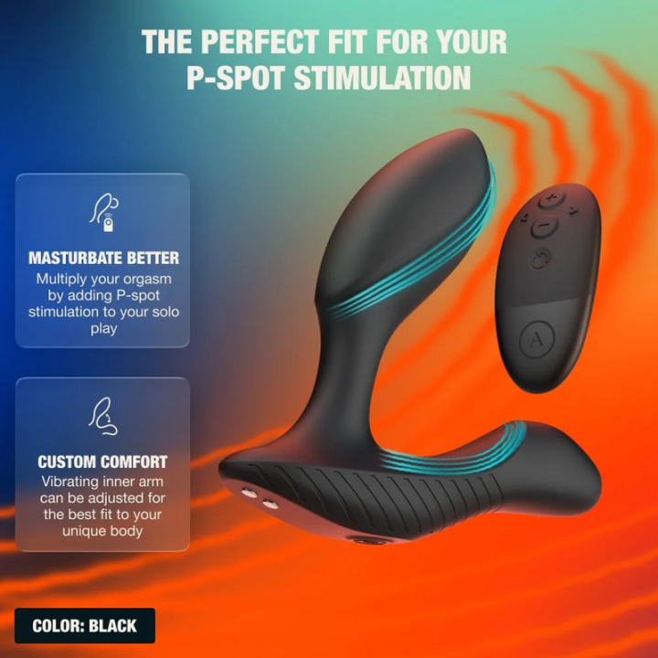 Arcwave - Perk Masajeador Prostático Vibrador Con Doble Motor y Mando a Distancia Negro