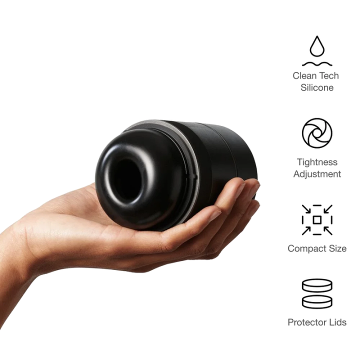 Arcwave - Voy Masturbador Masculino Con 8 Ajustes de Presión Negro Incluye Lubricante 10 ml
