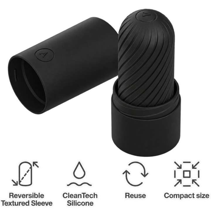 Arcwave - Ghost Masturbador Reversible de Silicona Negro