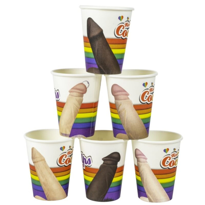 Spencer & Fleetwood - Cockups Set de 6 Vasos de Fiesta Con Dibujos de Penes