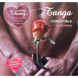 Hotflowers - Thong Homme+ 2 Nipple Azyme Fraise /es/pt/en/fr/it/