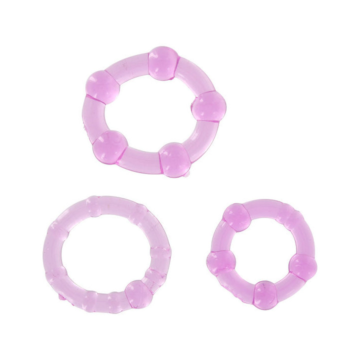Seven Creations - Set Aus Drei Lila Penisringen